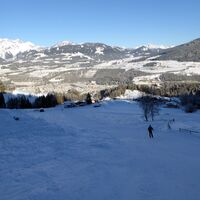 Am einladenden Gasthof Bürglhöh vorbei verläuft der letzte Teil der Abfahrt nach Bischofshofen.