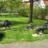 Skulptur Die Wildschweine Kunststraße Salzgitter-Bad