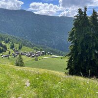 historische Strasse, Egga - Belalp, Blick zurück zur Egga