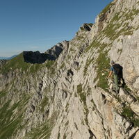 Querung von der Scharte gesehen