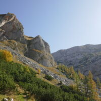 Rückblick des Abstiegweges