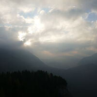 vom Sonnenaufgang bekommen wir wenig mit...