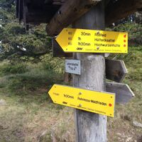 Wegweiser am Latterfußsattel
