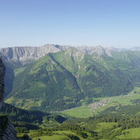 Blick zu den nordöstlichsten Gipfeln der Lechtaler Alpen