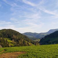 Blick nach Passail von Raab, Naturpark Almenland in der Oststeiermark
