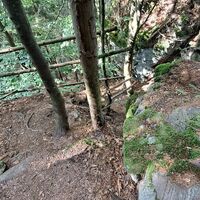 steiler Abstieg vom Kleinen Peilstein
