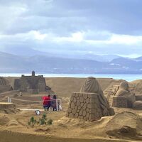 Die einzigartige Sand-Krippe am Playa de las Canteras