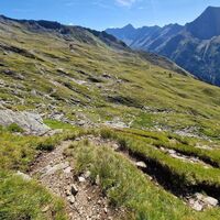 Der Blick zurück zur Bergstation der Ankogelbahn