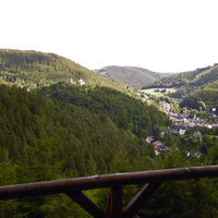 Blick auf Leutenberg mit Schloss