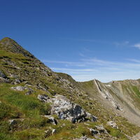Unmarkierter Weiterweg auf die Felskarspitze
