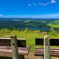 Blick vom Bärenstein auf die Talsperre Cranzahl