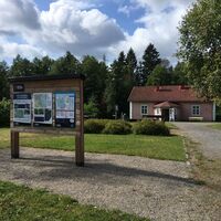 Saimaa Geopark Wegweiser im Naturzentrum Urpola