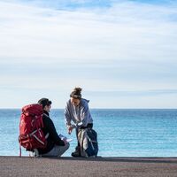 Reisende Radfahrer - Promenade des Anglais Nizza