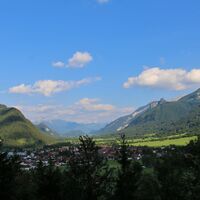 Ausblick vom Milchhäusl auf den Falkenstein und Pfronten