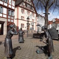 Die Marktweiber auf dem Rotenburger Marktplatz