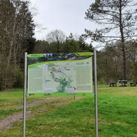Wanderparkplatz Posthaus mit Infotafel zur Gauchachrunde