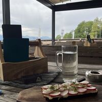 Mit überdachter Terrasse, Radieschenbrot, g´spritztem Most und Ötscherblick :), schee is do!