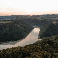 Drohnenaufnahme Aussichtsturm Burgstall Kirchberg ob der Donau