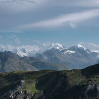 Blick von der Es-cha Hütte