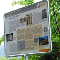Infotafel auf dem Weg