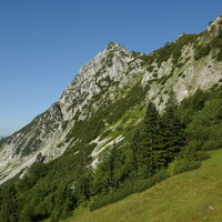 Blick vom Arlingsattel auf die Südostseite des Bosruck