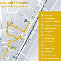 Stadtweg Demokratiegeschichte mit Stationen