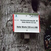 Salzgitter Höhenzug, Wanderweg 30 Wegpunkt Hohe Warte