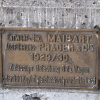 Schild Maillart Salginatobelbrücke