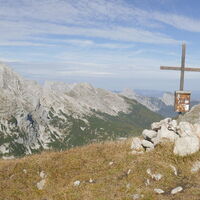 Panorama nach Norden mit Gipfelkreuz