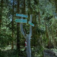 Wegweiser, Wanderung zur Schlossbergkanzel bei Oberhof