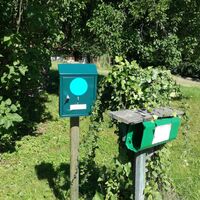 Stempelstelle mit Zeitungsrolle