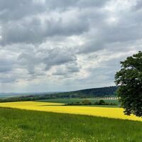 Panorama Frankenblick bei Obendorf Grabfeld