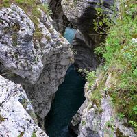 Die kleine Soča-Schlucht