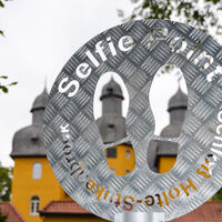 Mobiler SHS Selfie Point am Jagdschloss in Schloß Holte-Stukenbrock