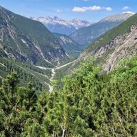 Blick beim Abstieg Richtung Gramais