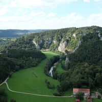 Blick vom Kaiserstand auf den Stiegelesfelsen