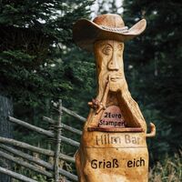 Geschnitzte Schnapsbar beim Hilmtor