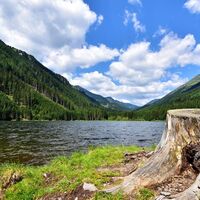 Ingeringsee ein traumhafter Ausgangspunkt für Wanderungen - und Endpunkt für eine Mountainbiketouren in die Gaal