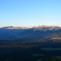 Rosengarten und Latemar am Abend