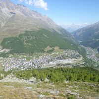 Ausblick von Plattjen auf Saas-Fee