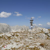 Schneibstein-Gipfel, dahinter der Hohe Göll