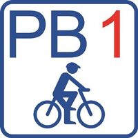 Routenschild Paderborner Seentour (PB 1)