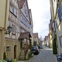 Fachwerkgasse in Marchbach