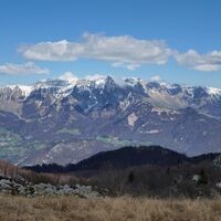 Blick auf den Krn und das Soča-Tal.