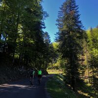 Radfahrer im Col de Belleroche