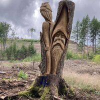 Ohrdruf Waldgeister und Feen Pfad - Baumgeist mit Eule