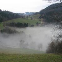 Abstieg beim Gehöft Leitner