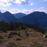 Rjautza: Blick vom Gipfel auf Hochstuhl, Bilschitza, Weinasch, Kosiak, Bärentaler Kotschna