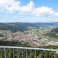Blick vom Urenkopfturm auf Haslach und das Kinzigtal
