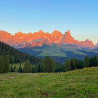 Sonnenuntergang auf der Pala Gruppe